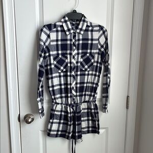 Aerie Blue and White Jumpsuit Effortless Style